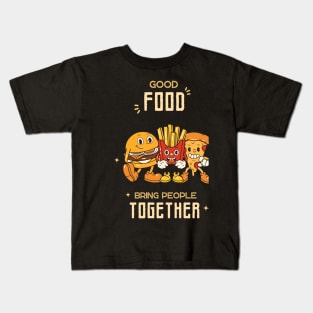 Vintage Instagram Story - Good Food bring people together Kids T-Shirt